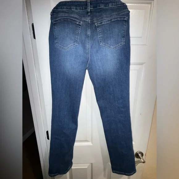 NYDJ Sheri Slim Jeans Size 8 Dark Wash Stretch Mid Rise Slim Fit - Picture 3 of 5